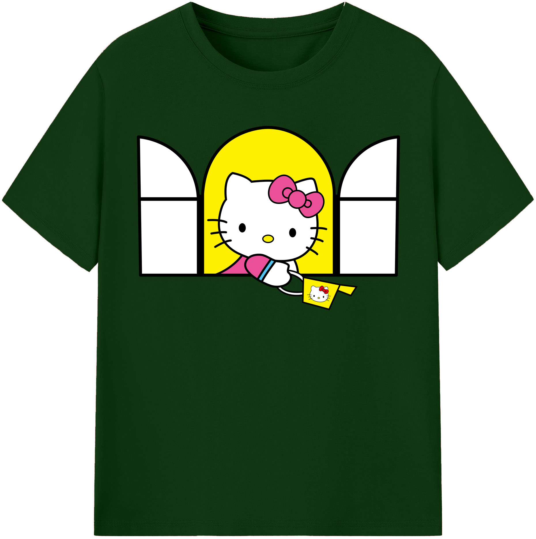 （画像用） Hello Kitty ハローキティ 綿100％半袖Tシャツ（フロントプリント）